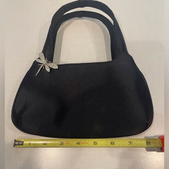 KENNETH JAY LANE, Evening bag, black with rhinestone dragon fly - Picture 3 of 6